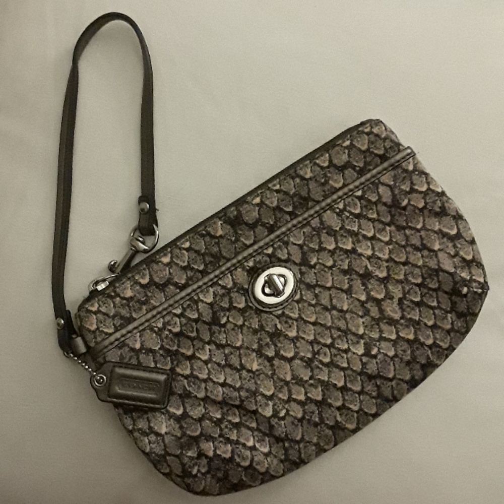 Coach Snake Print Clutch